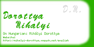 dorottya mihalyi business card